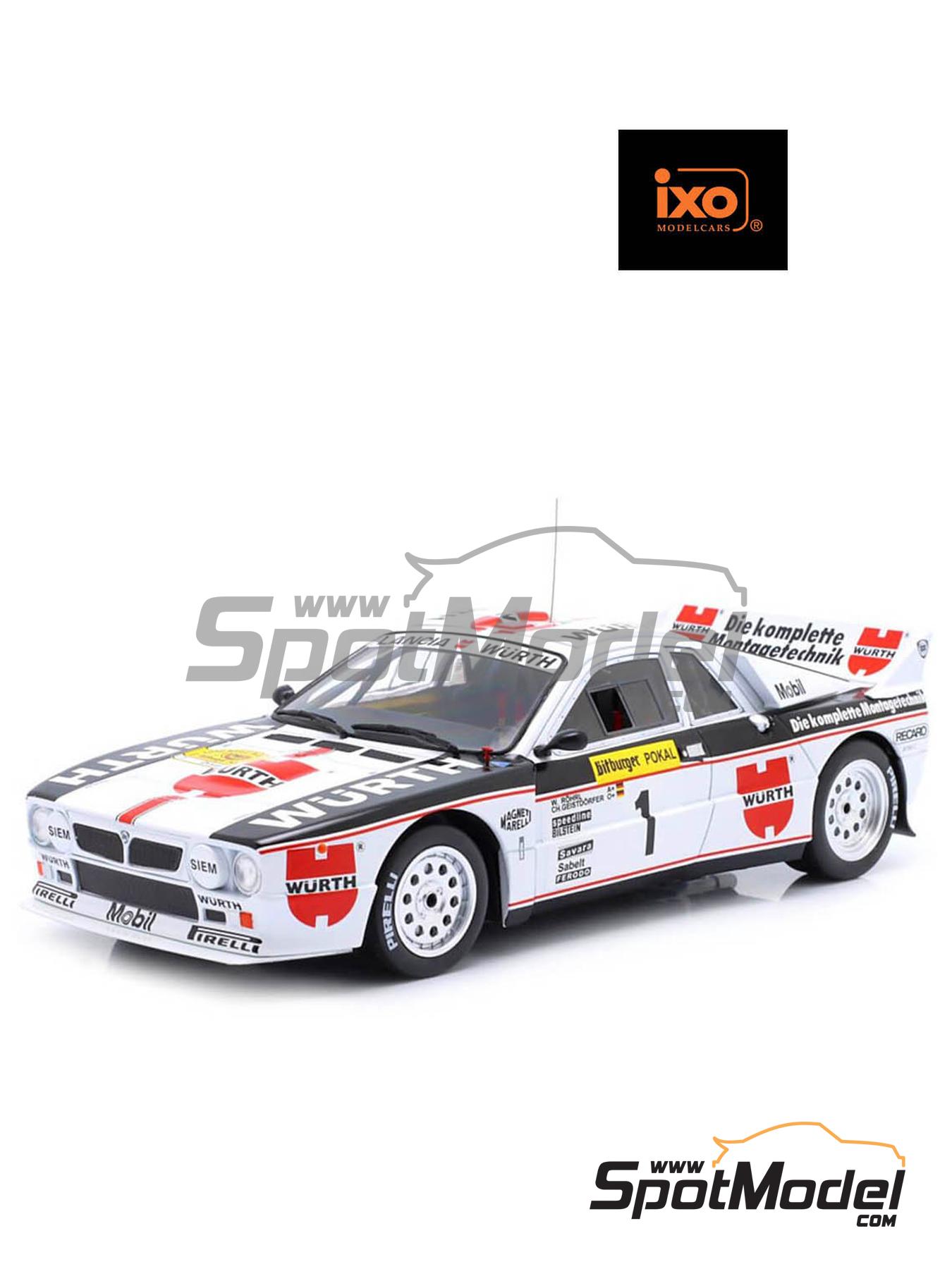 Ixo Models 18RMC117.22 Diecast model car 1 18 scale Lancia 037 Group B sponsored by Wurth 1 Walter Rohrl DE Christian Geistdorfer DE ADAC Deutschland Rally 1983 ref. DIE 60248 SpotModel